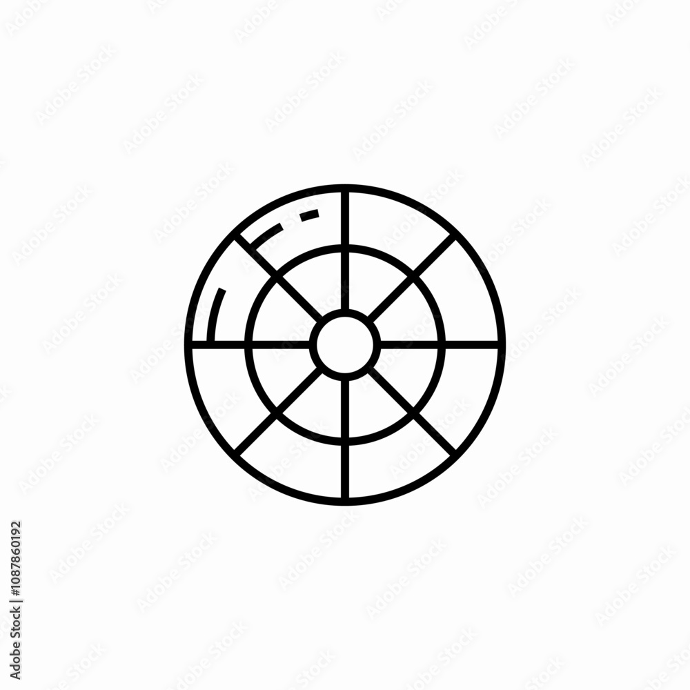 radar location icon sign vector radar location icon sign vector
