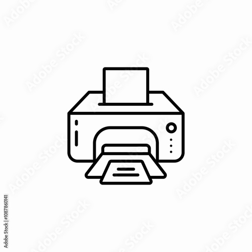 printer print icon sign vector