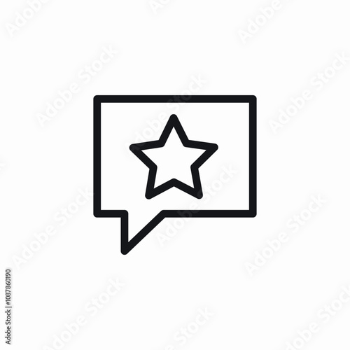 rate star speech bubble icon sign vector