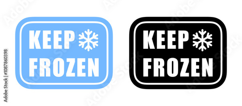 Keep frozen. Frozen food product icons