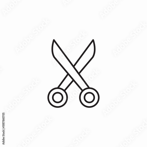 tailor scissors icon sign vector