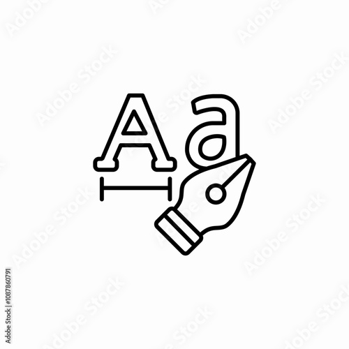 text write pen icon sign vector