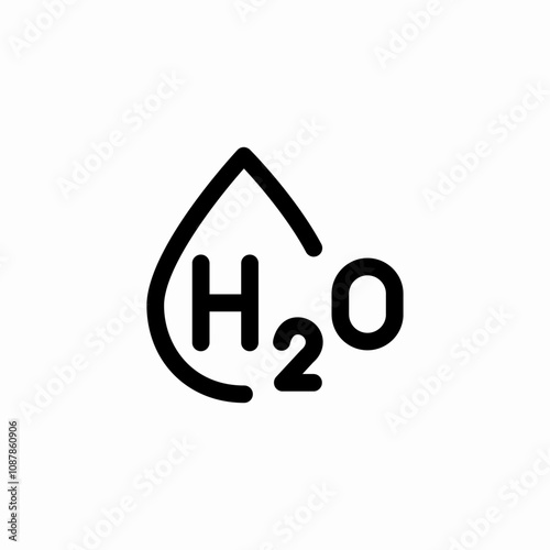 water h2o icon sign vector