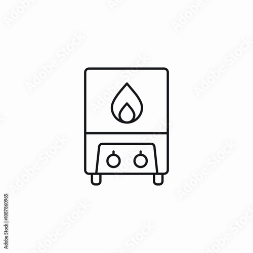 water heating icon sign vector