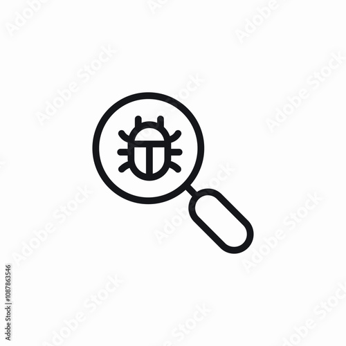 bus search tester icon sign vector