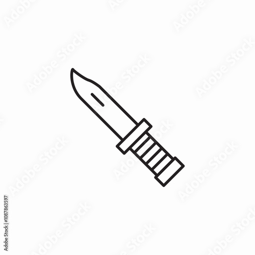 camping knife icon sign vector