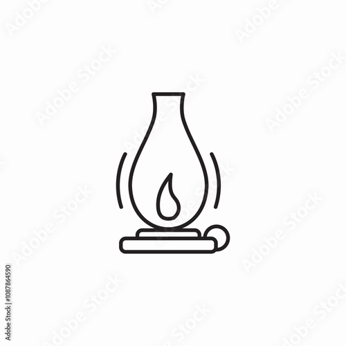 kerosine lamp icon sign vector