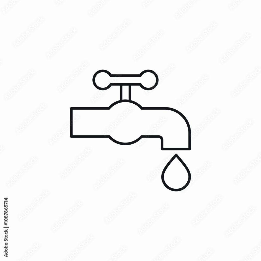 water tap icon sign vector