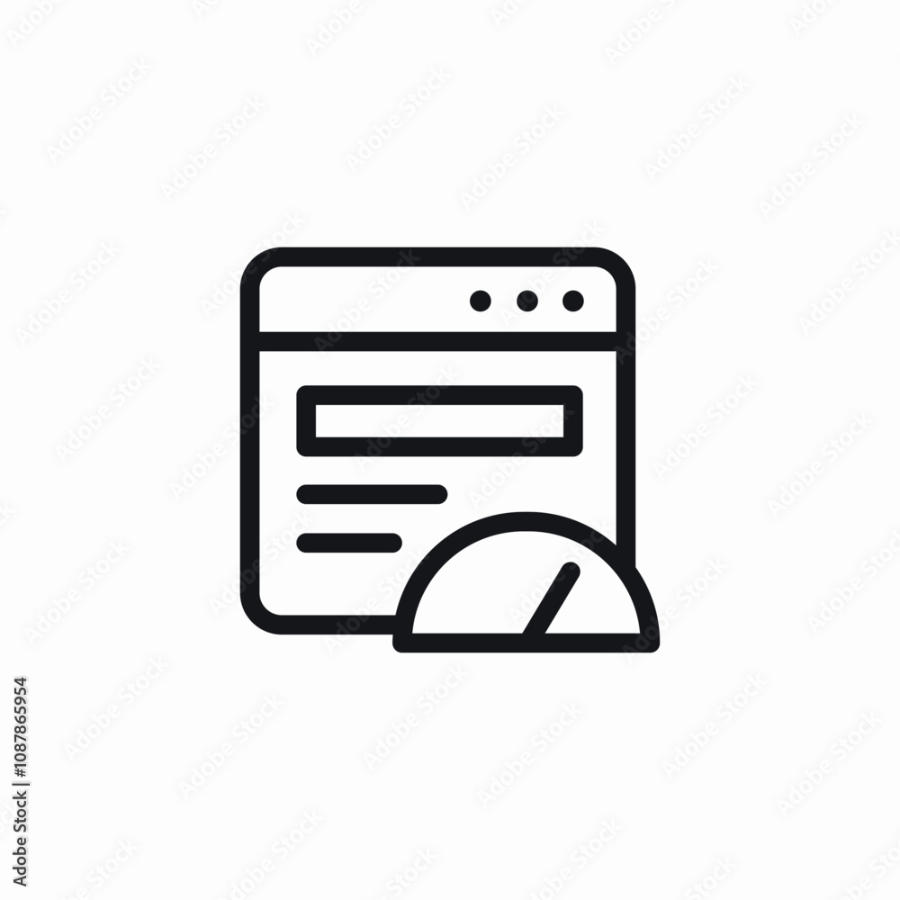 website speed performance icon sign vector website speed performance icon sign vector