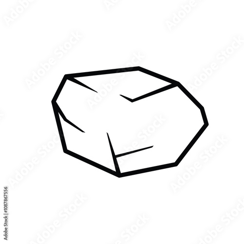 Coal outline icon Clipart image isolated on white background.