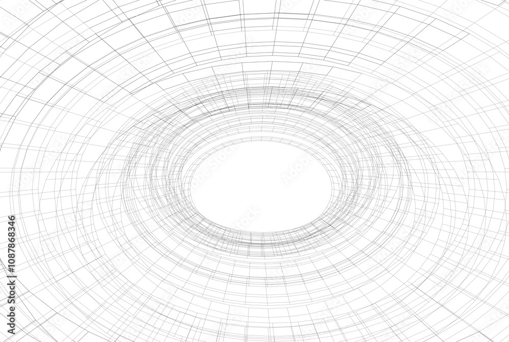 Obraz premium Architectural drawing. Futuristic background