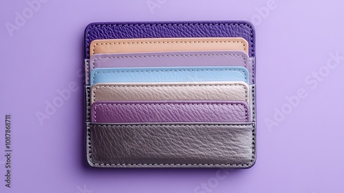 Sleek and Minimalistic Silver Leather Card Holder Perfect for Stylish Organization and Everyday Use