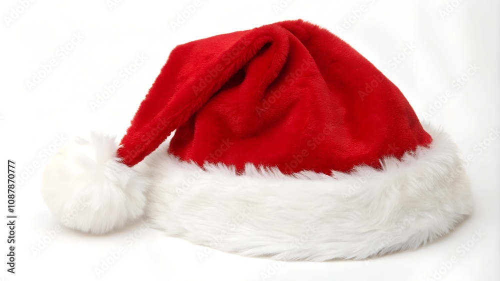 Santa Claus hat on white background Santa Claus hat on white background