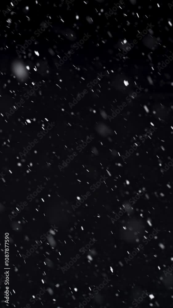 Vertical background of snow, it is snowing heavily overlay