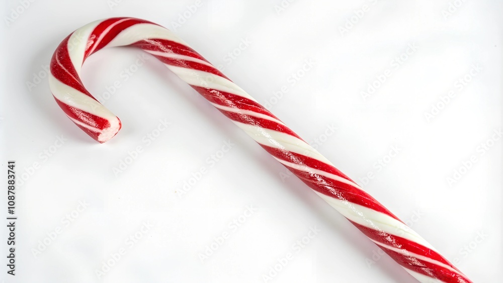 Candy cane with red and white stripes Candy cane with red and white stripes