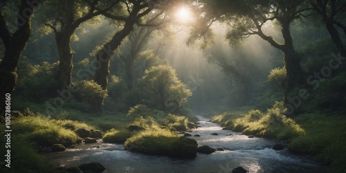 morning in the forest