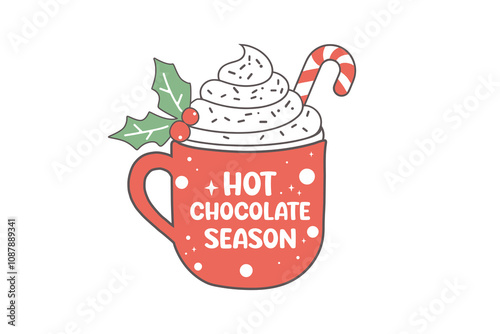 Hot chocolate season, Christmas SVG T shirt Design