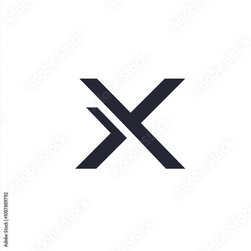 Modern Abstract Letter X Logo Dark Gray on White