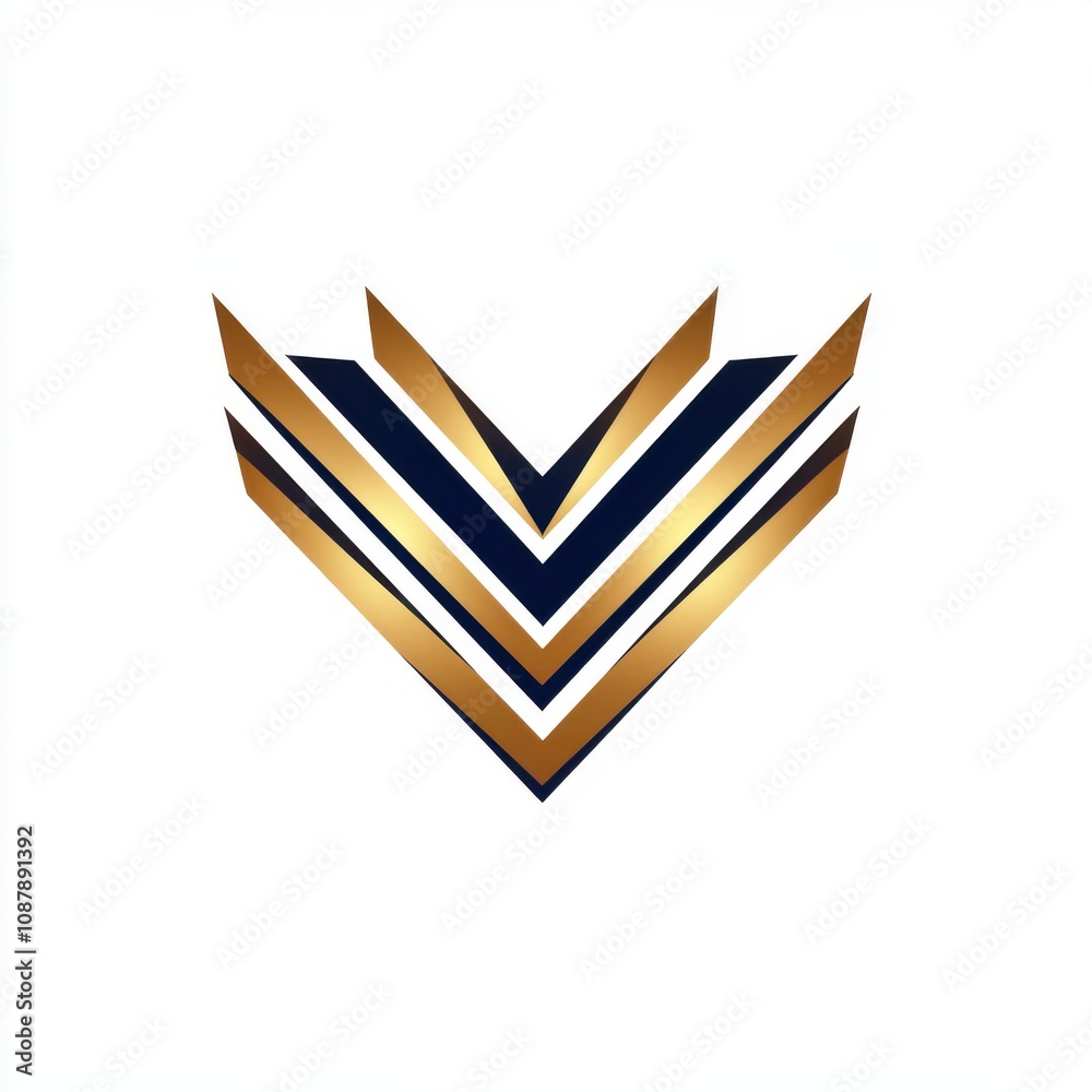 A sleek and modern geometric logo design featuring gold and navy blue colors, symbolizing strength and professionalism. A sleek and modern geometric logo design featuring gold and navy blue colors, symbolizing strength and professionalism.