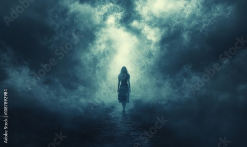 Embrace Fate s Challenges in a Mystical Ethereal Landscape of Darkness and Light