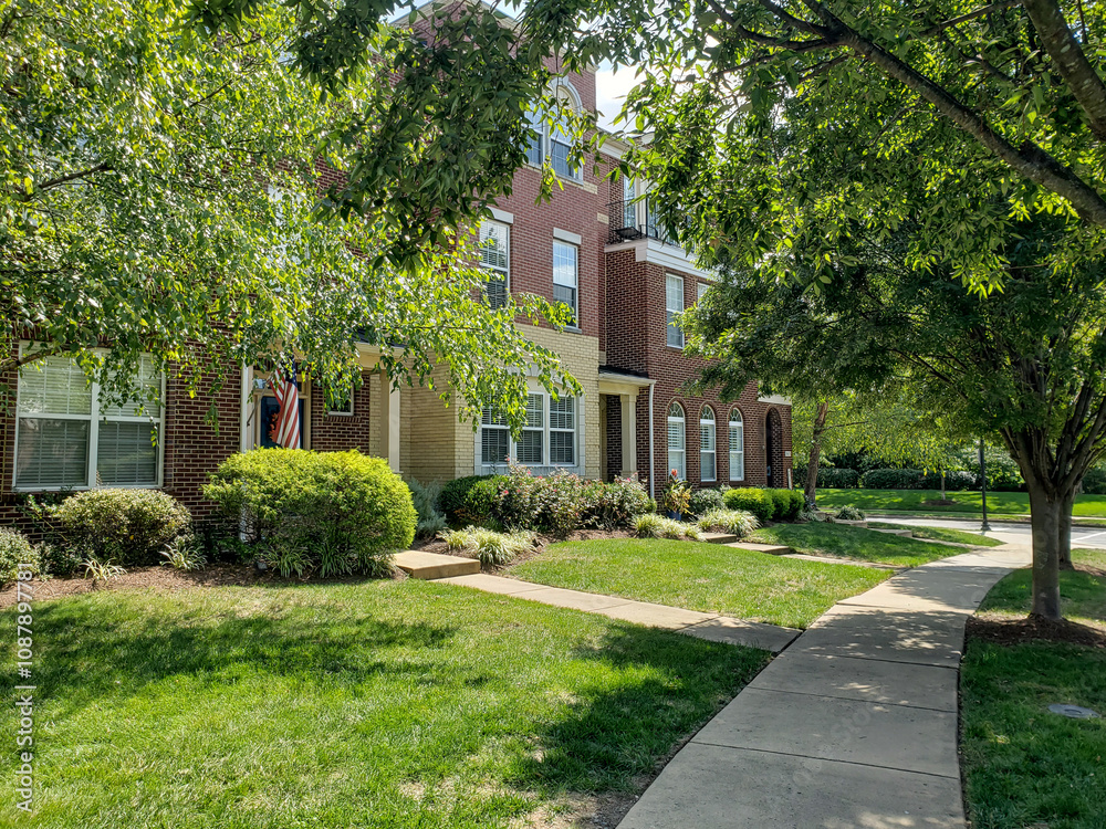 Modern residential developments in the suburbs. Modern residential developments in the suburbs.