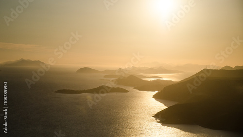 Sunset over Adriatic sea