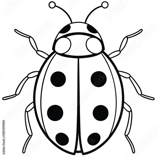 Lady bug line art