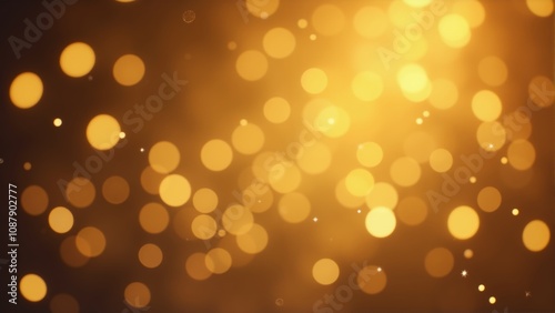 Radiant golden bokeh background shining brightly, creating a warm and inviting atmosphere