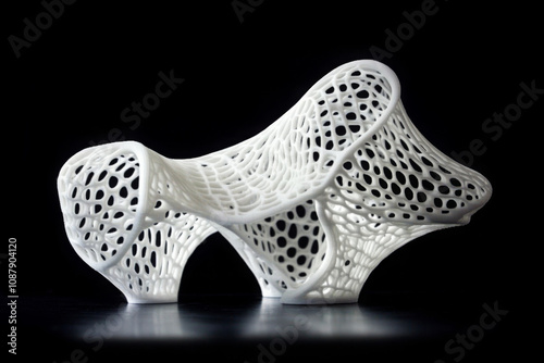 Fototapeta Naklejka Na Ścianę i Meble -  abstract multidimensional 3d shape, 3d printing 
