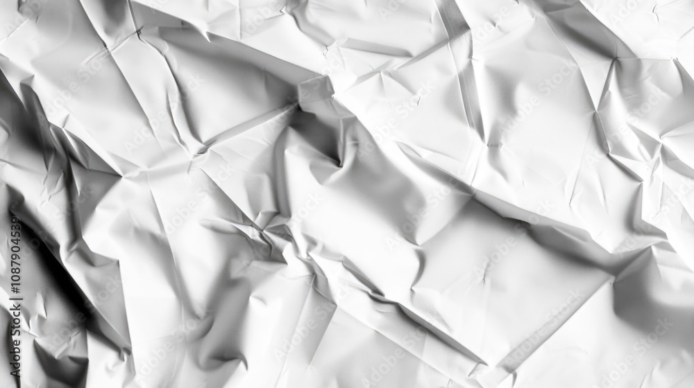 A close-up shot of a crumbled sheet of paper with creases and folds