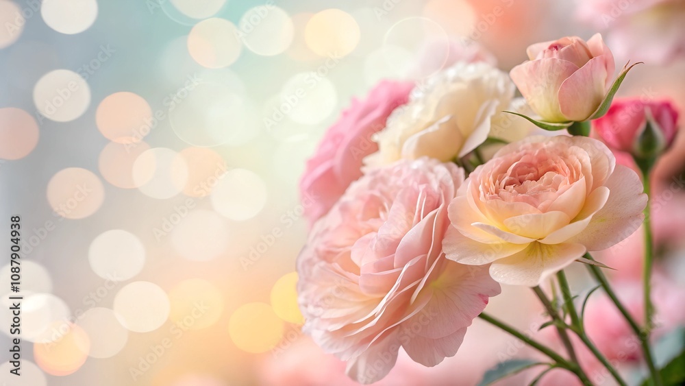 Beautiful pink delicate roses, Beautiful pink delicate roses,