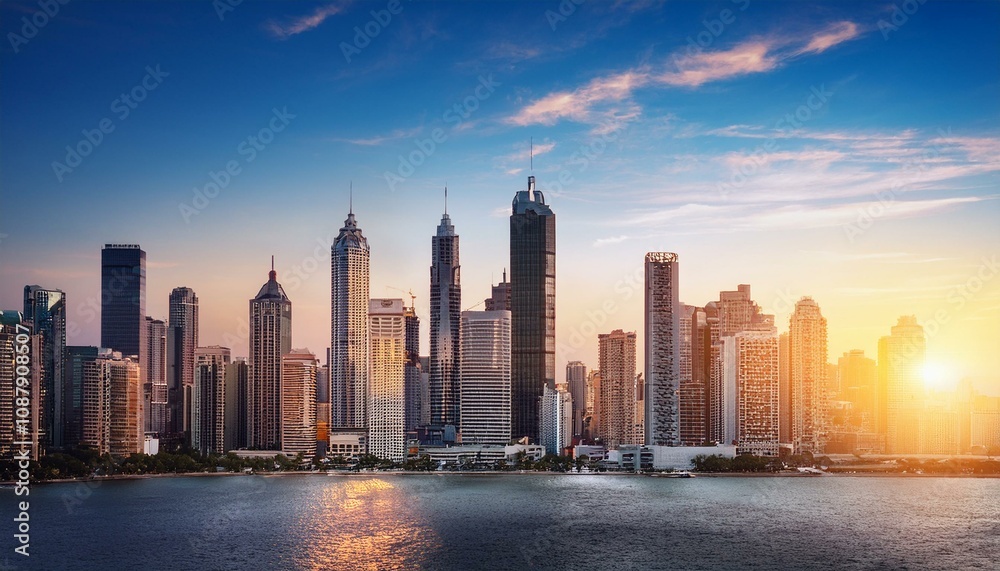 Obraz premium City skyline wallpaper