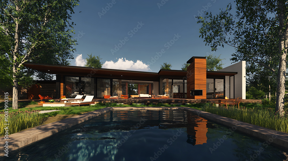 Front view of a contemporary Australian-style home, newly built Front view of a contemporary Australian-style home, newly built