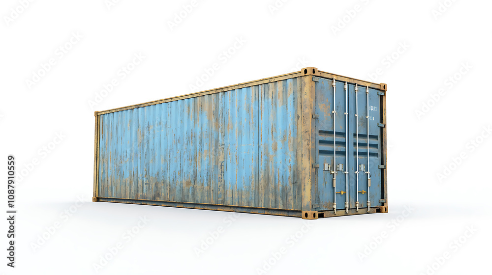 3d rendering of a shipping container isolated on white background 3d rendering of a shipping container isolated on white background