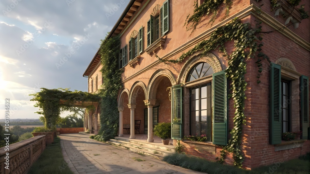 Tuscan Villa at Golden Hour Ivy-Covered Walls, Cypress-Lined Hills, and Warm Italian Charm in a Cinematic, Panoramic Scene V4 Tuscan Villa at Golden Hour Ivy-Covered Walls, Cypress-Lined Hills, and Warm Italian Charm in a Cinematic, Panoramic Scene V4