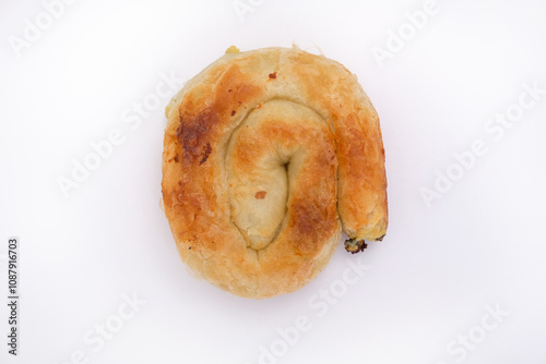 Burek - a delicious pie with various fillings photo