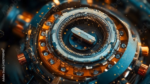 Wallpaper Mural Abstract metallic mechanism detail. Torontodigital.ca