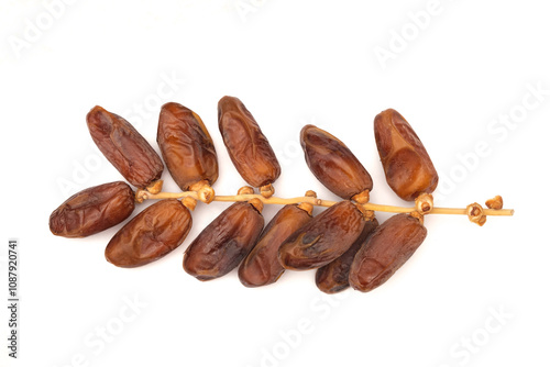 A bunch of dates on a white background