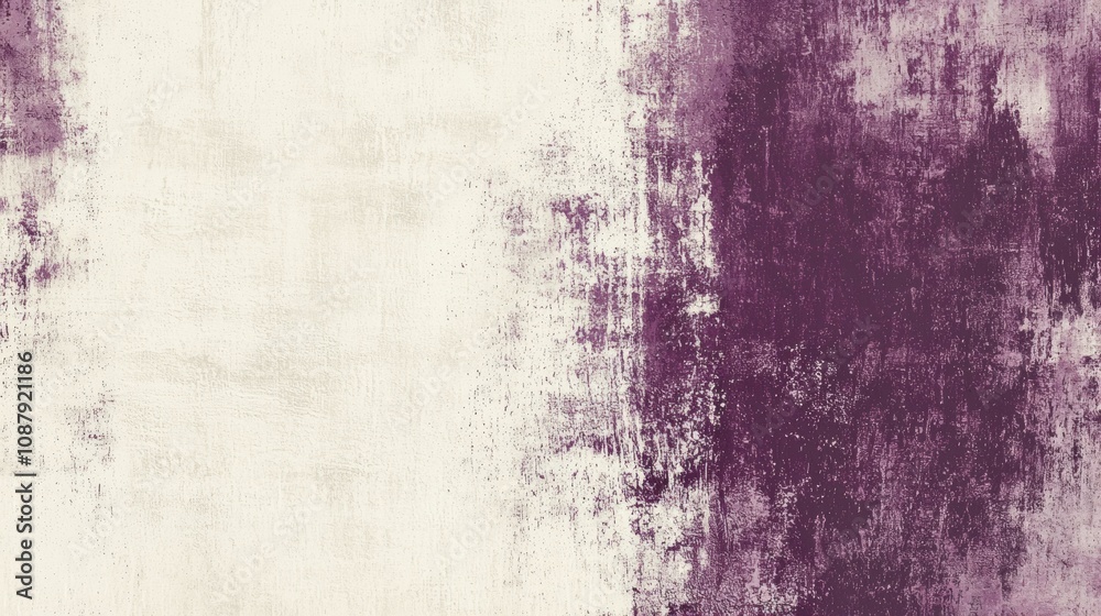 Obraz premium Purple and beige color palette merging on grunge textured background, creating a dramatic contrast suitable for various design projects