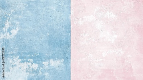 Pastel blue and pink backgrounds merge seamlessly, creating a soft and dreamy atmosphere, perfect for baby announcements, invitations, or any design seeking a touch of gentle elegance
