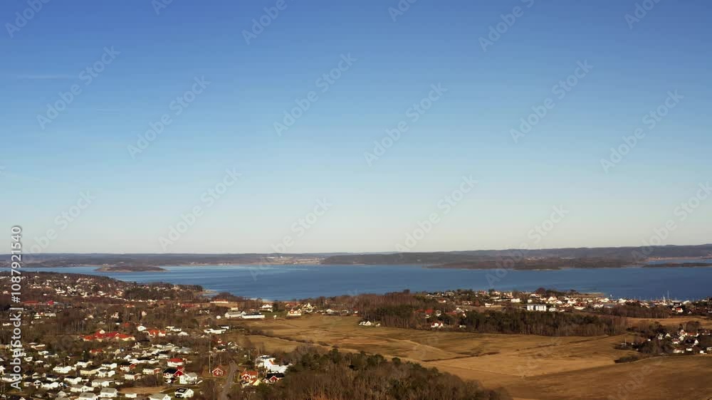 coastline and small villiage coastline and small villiage