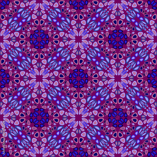 Flower mandala ornament pattern - abstract bohemian spiritual seamless vector background graphic design