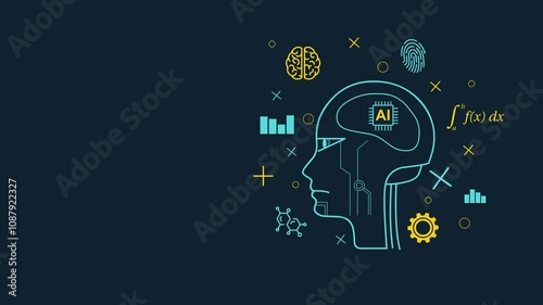 animated illustration of machine learning on ai system