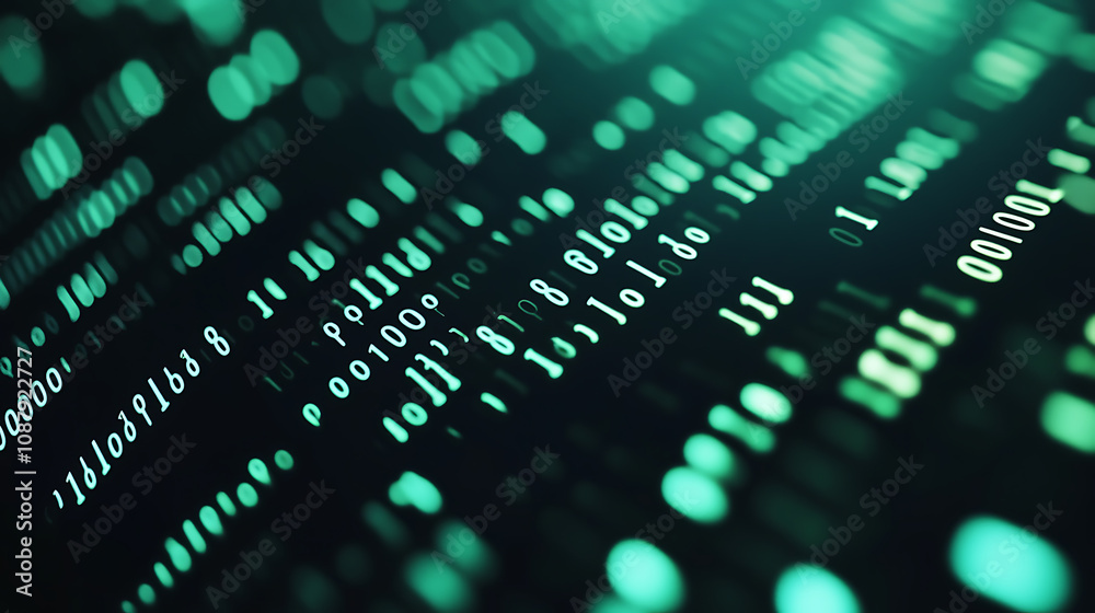 A background of green binary code falling from top to bottom on black A background of green binary code falling from top to bottom on black