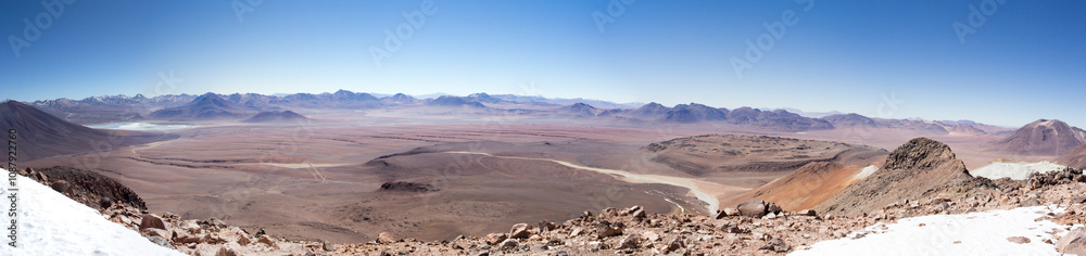 Naklejka premium Nice landscape from Cerro Toco stratovolcano