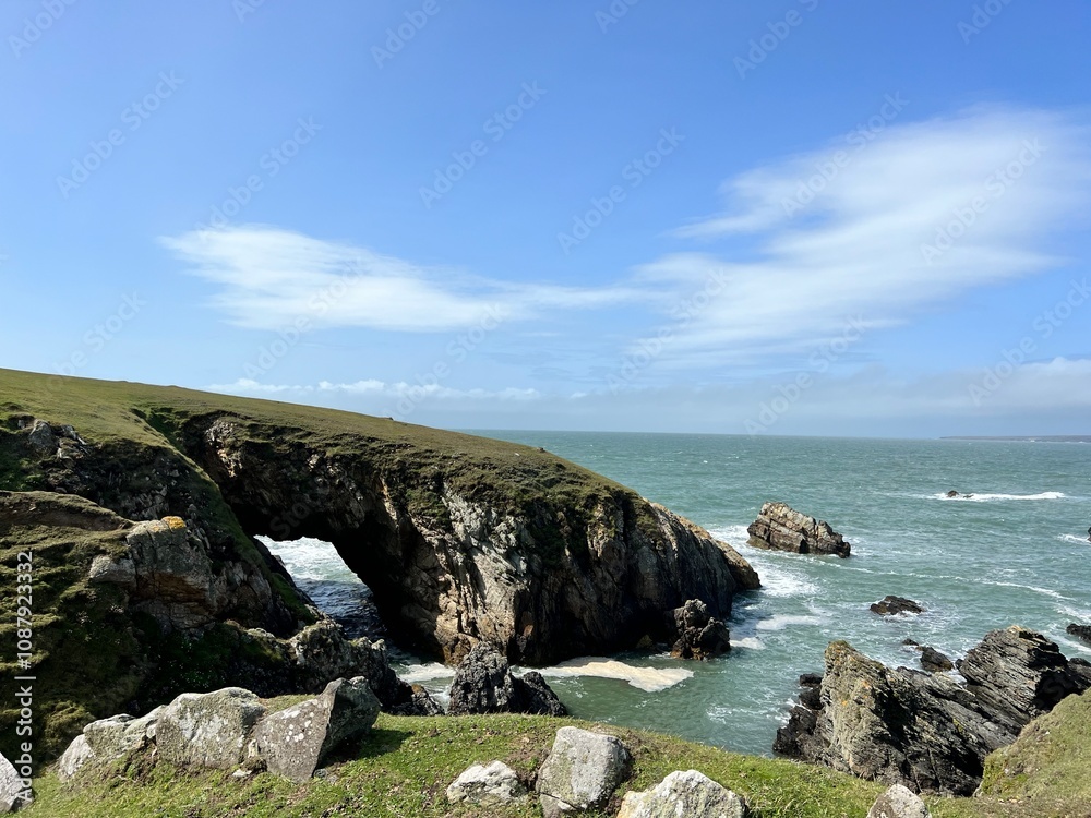 Naklejka premium beautiful coast line in north Wales
