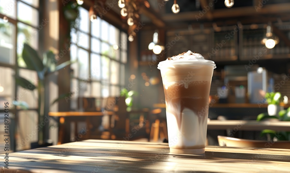 Fresh chocolate smoothies mixed with fruit and milk are very delicious ai generated Fresh chocolate smoothies mixed with fruit and milk are very delicious ai generated