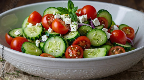 A Greek Cucumber and Tomato Salad