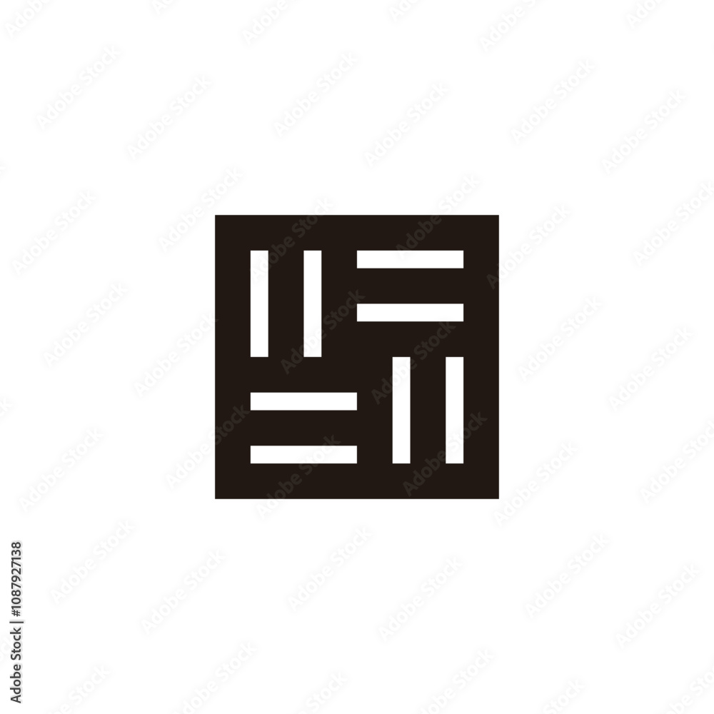 Square, stripes, frame geometric symbol simple logo vector Square, stripes, frame geometric symbol simple logo vector