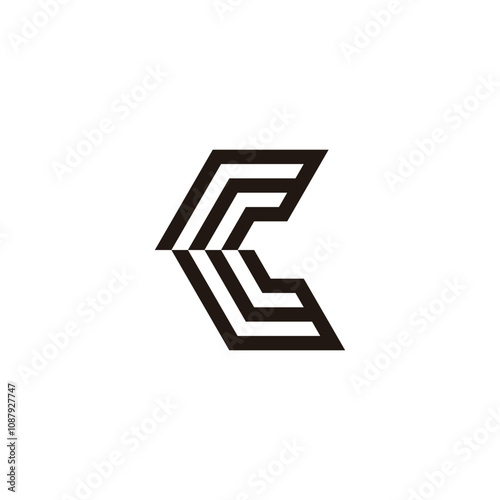 Free Download Letter r and L technology geometric symbol simple logo vector - GFXLoad